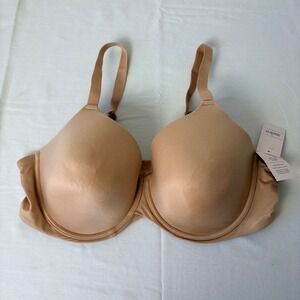 auden 44D Beige Lyra Lightly Lined Full Coverage T-Shirt Bra Adjustable Straps